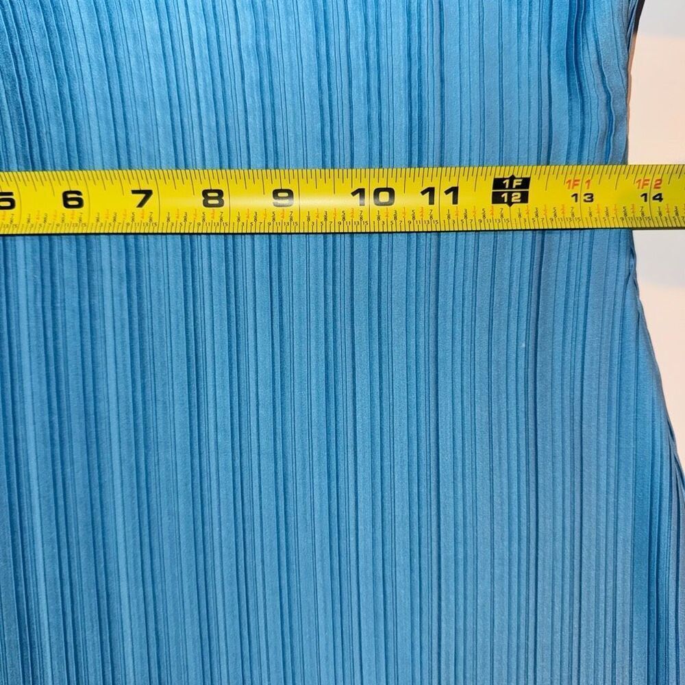 Arthur * Ribbed Pleated Midi Dress Ombré Blue Green Long Sleeve US 6 Free People - Picture 13 of 15